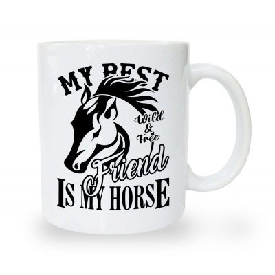Kubek z koniem My best friend is my horse